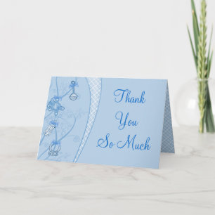 Our New Addition In Blue Hues Letterpress Thank You Card