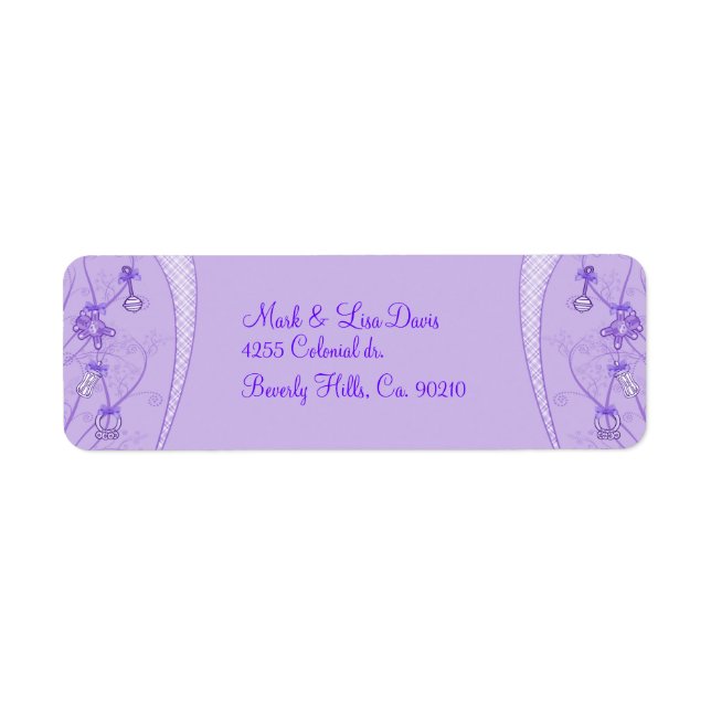 Our New Addition In Purple Hues Label (Front)