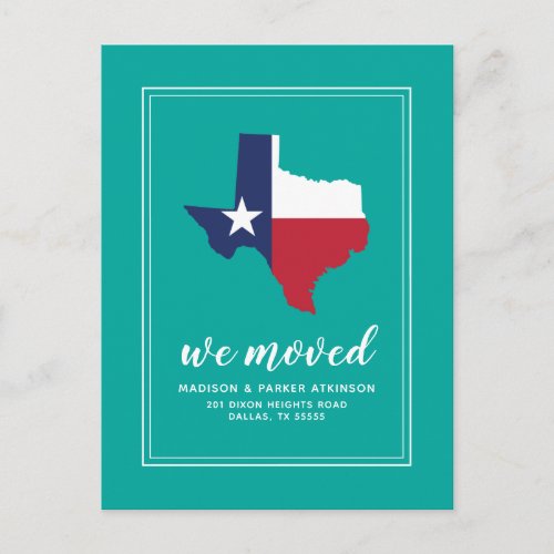 Our New Address in Texas Postcard