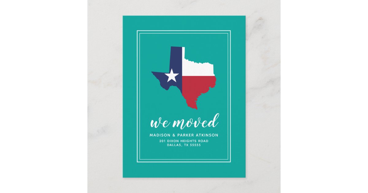 Our New Address in Texas Postcard Zazzle