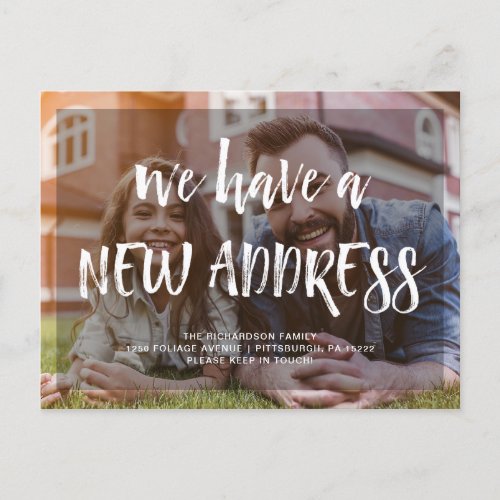 Our New Address  Modern Photo Moving Announcement