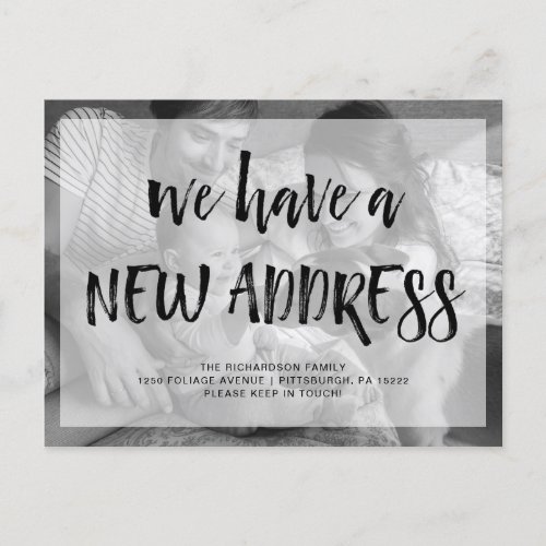 Our New Address  Modern Photo Moving Announcement
