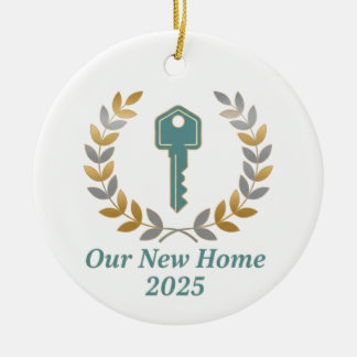 Our New Home 2025 Key Wreath Ornament – Personal