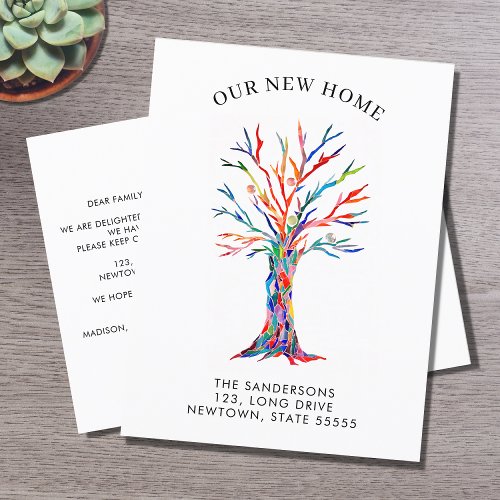 Our New Home Botanical Moving  Announcement Postcard