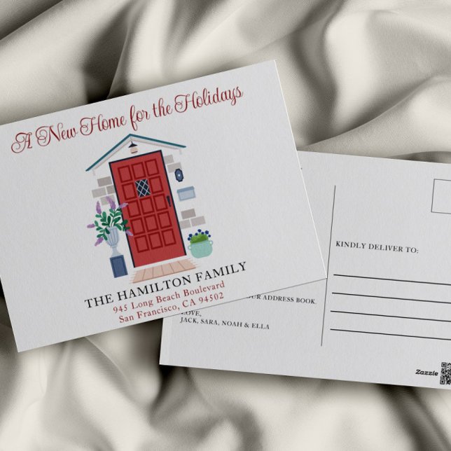 Our New Home Christmas Moving Announcement Postcard (Creator Uploaded)
