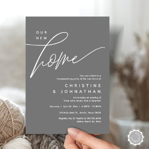 Our New Home, Cozy Lovely Housewarming Party Invitation