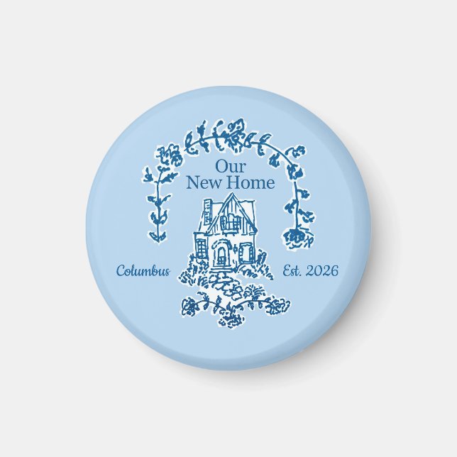 Our New Home graphic magnet (Front)