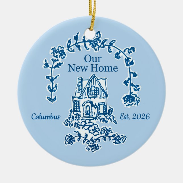 Our New Home graphic ornament (Front)