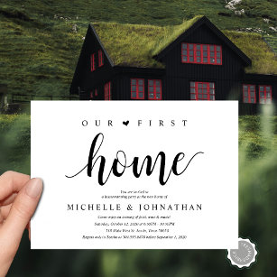Our new home, Housewarming party invitation cards
