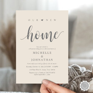 Our new home, Housewarming party invitation cards