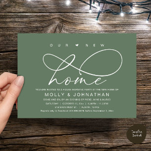 Our New Home, Modern Elegant Housewarming party Invitation