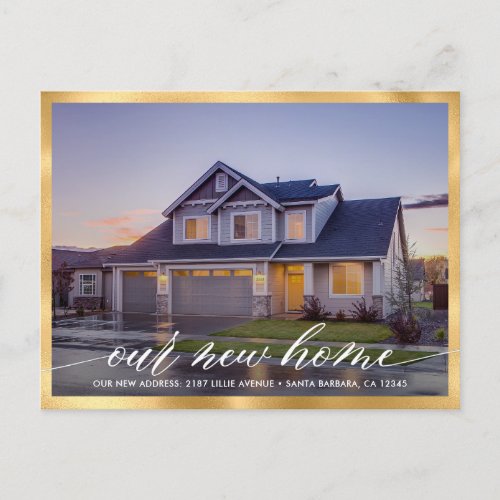 Our New Home Modern Photo Moving Announcement Postcard