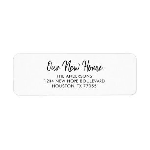 Our New Home Modern Return Address Labels