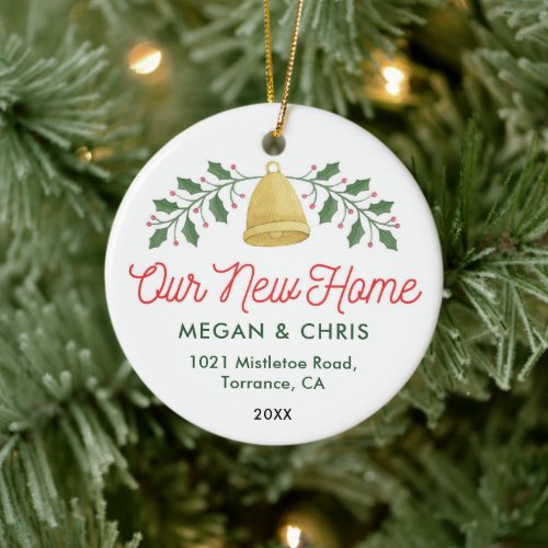 Our New Home  Moving Announcement Ceramic Ornament