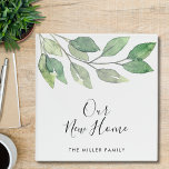 Our New Home Personalized  3 Ring Binder<br><div class="desc">This charming binder is decorated with watercolor greenery and stylish typography.
It makes a great keepsake for photos of your house move or for planning the move.
Easily customizable.
Original Watercolor © Michele Davies.</div>