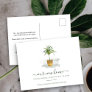 Our New Home Potted Palm Plant Moving Announcement Postcard