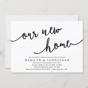 Our new home, Rustic Housewarming party Invitation