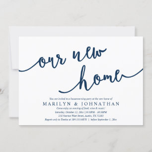 Our new home, Rustic Housewarming party Invitation