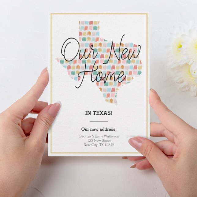 Our New Home - Texas Moving Announcement Notecard (Creator Uploaded)