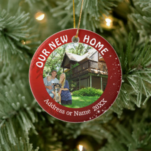 Our New Home (your photo) Two Photo 2-Sided Ceramic Ornament