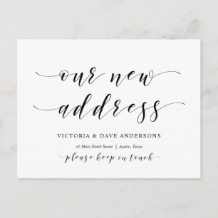 Our New House Address, Moving Announcement Postcard
