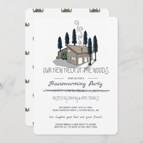 Our New Neck of the Woods Housewarming Party Invitation