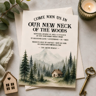 Our New Neck Of The Woods | Housewarming Party Invitation