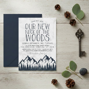 Our New Neck Of The Woods   Housewarming Party Invitation