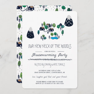 Our New Neck of the Woods Housewarming Party Invitation