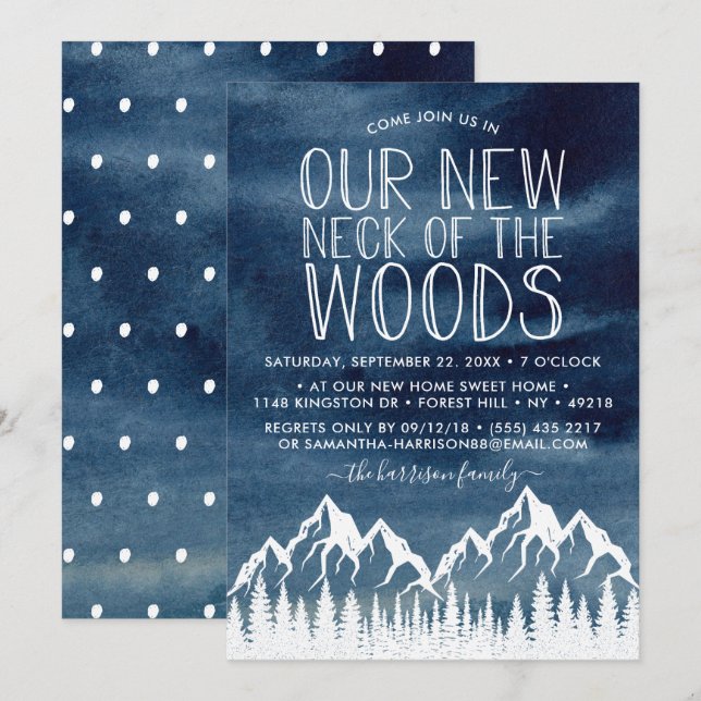 Our New Neck Of The Woods | Housewarming Party Invitation (Front/Back)