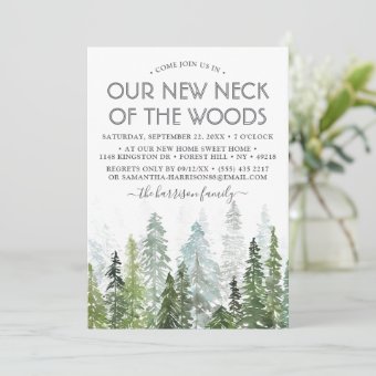 Our New Neck Of The Woods | Housewarming Party Invitation | Zazzle