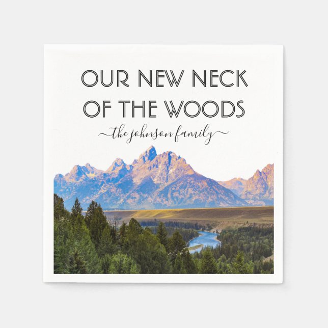 Our New Neck of the Woods Housewarming Party Napkins (Front)