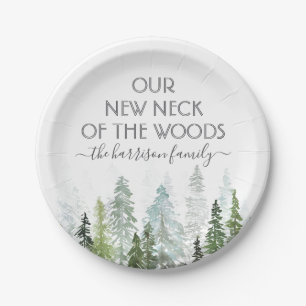 Our New Neck Of The Woods Housewarming Party Paper Plates