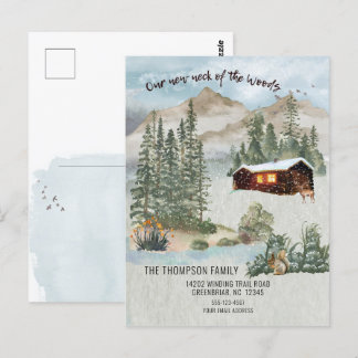 Our New Neck of the Woods Mountains Moving Postcard