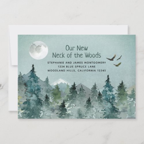 Our New Neck of the Woods Moving Announcement Card