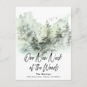 Our New Neck of the Woods Moving Announcement Postcard