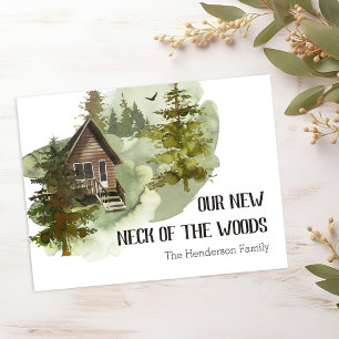 Our New Neck of the Woods Moving Announcement Postcard