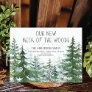 Our New Neck of the Woods Pine Spruce Trees Moving Announcement Postcard