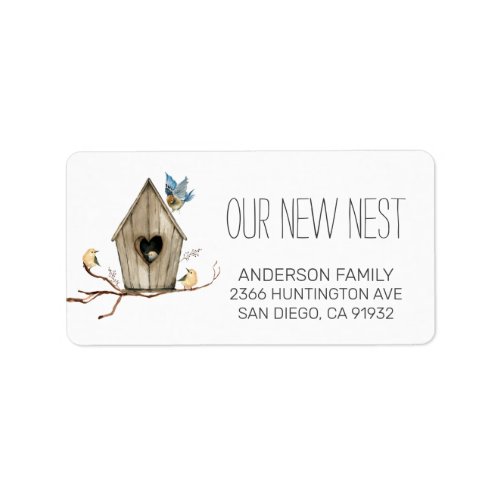 Our New Nest Birdhouse Return Address Label