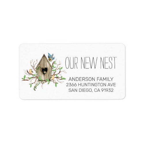Our New Nest Birdhouse Return Address Label