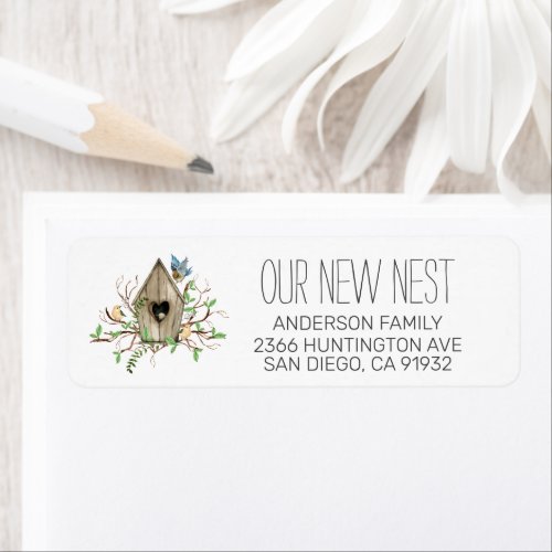 Our New Nest Birdhouse Return Address Label