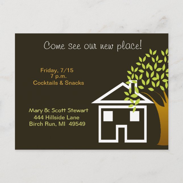 Our New Place Invitation Postcard (Front)