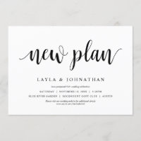 Our New plan Wedding Change the date