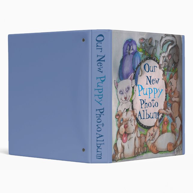 Our New 'Puppy' Baby Book Photo Album 3 Ring Binder (Background)