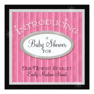 Hollywood Baby Shower Invitations Zazzle Our Newest Starlet Hollywood Glam Baby Shower Invitation