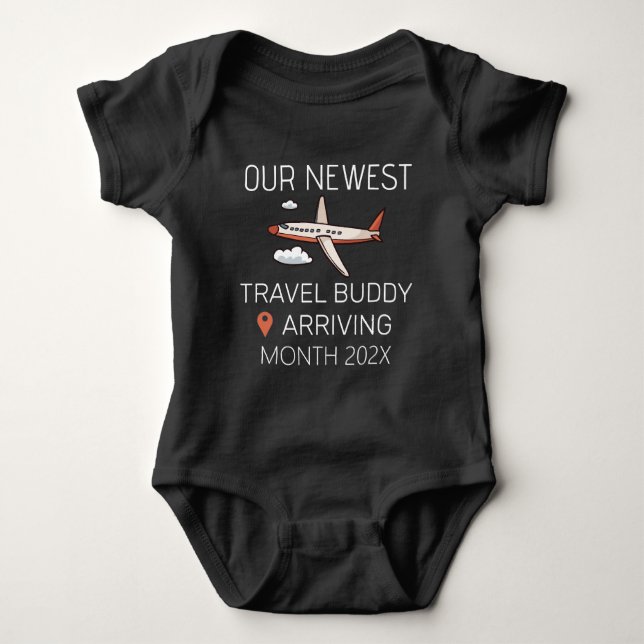 Our Newest Travel Buddy - Future Traveler Baby Bodysuit (Front)