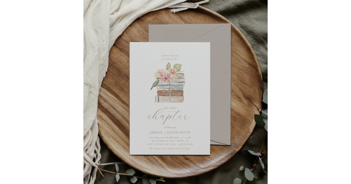 Our Next Chapter | Neutral Storybook Baby Shower Invitation | Zazzle