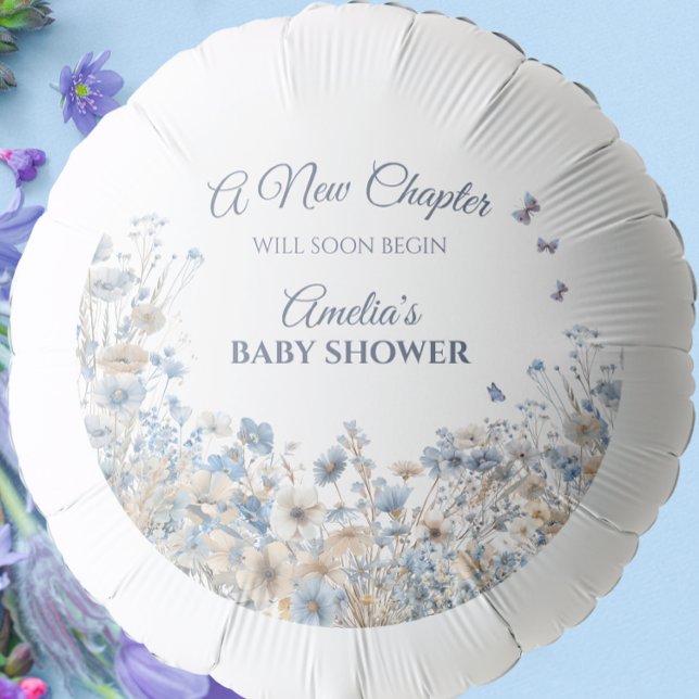 Our Next Chapter Soft Blue Baby Shower Balloon (Creator Uploaded)