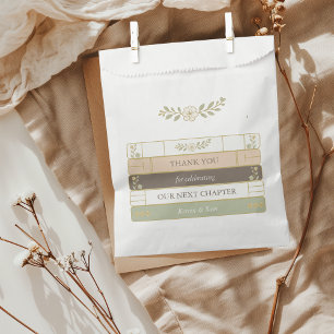 Our Next Chapter Stacked Books Baby Shower Favor Bag