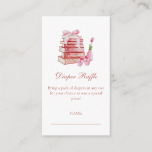 Our next chapter Story book Pink Girl Baby shower  Enclosure Card